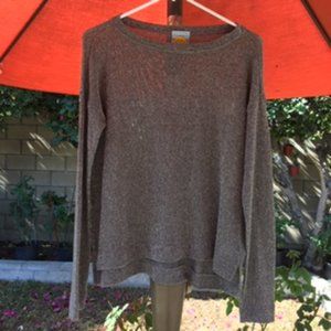 Metallic Long Sleeve Knit Top